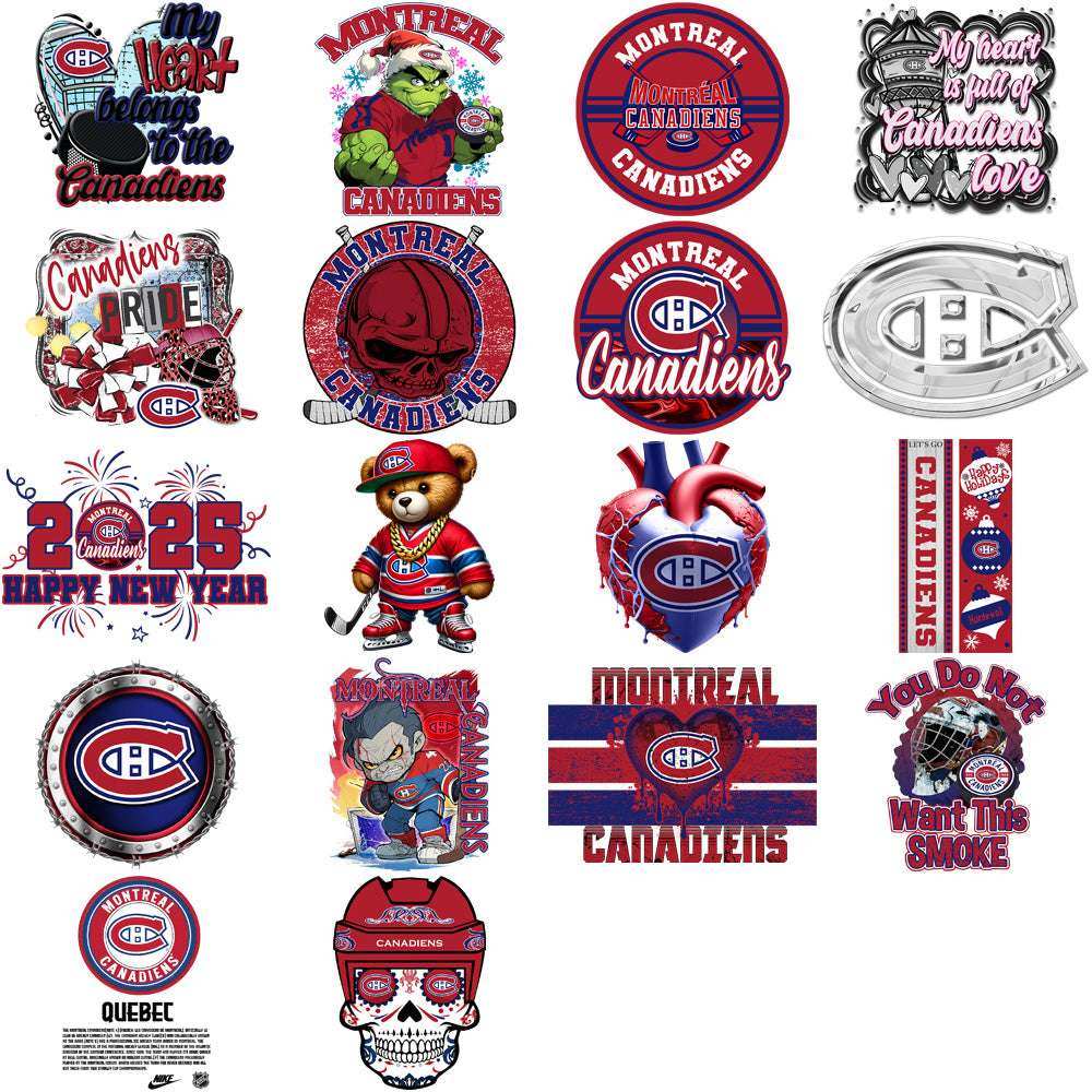 37 Montreal Canadiens Ice Hockey Designs Bundle PNG