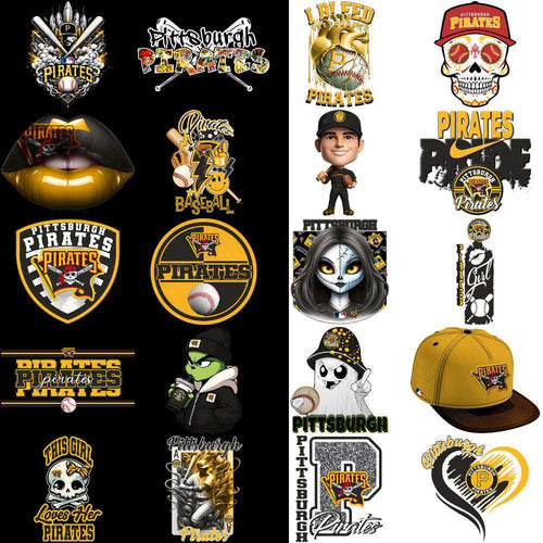65 Pittsburgh Pirates Baseball Designs Bundle PNG