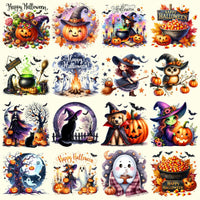 Load image into Gallery viewer, 49 Halloween Ghost Witch Designs Bundle PNG

