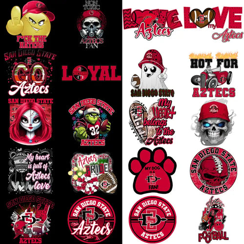 35 San Diego State Aztecs Designs Bundle PNG