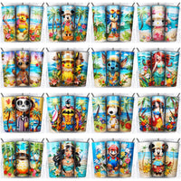 Load image into Gallery viewer, 134 Cartoon Beach Summer Tumbler Wrap Designs Bundle JPG
