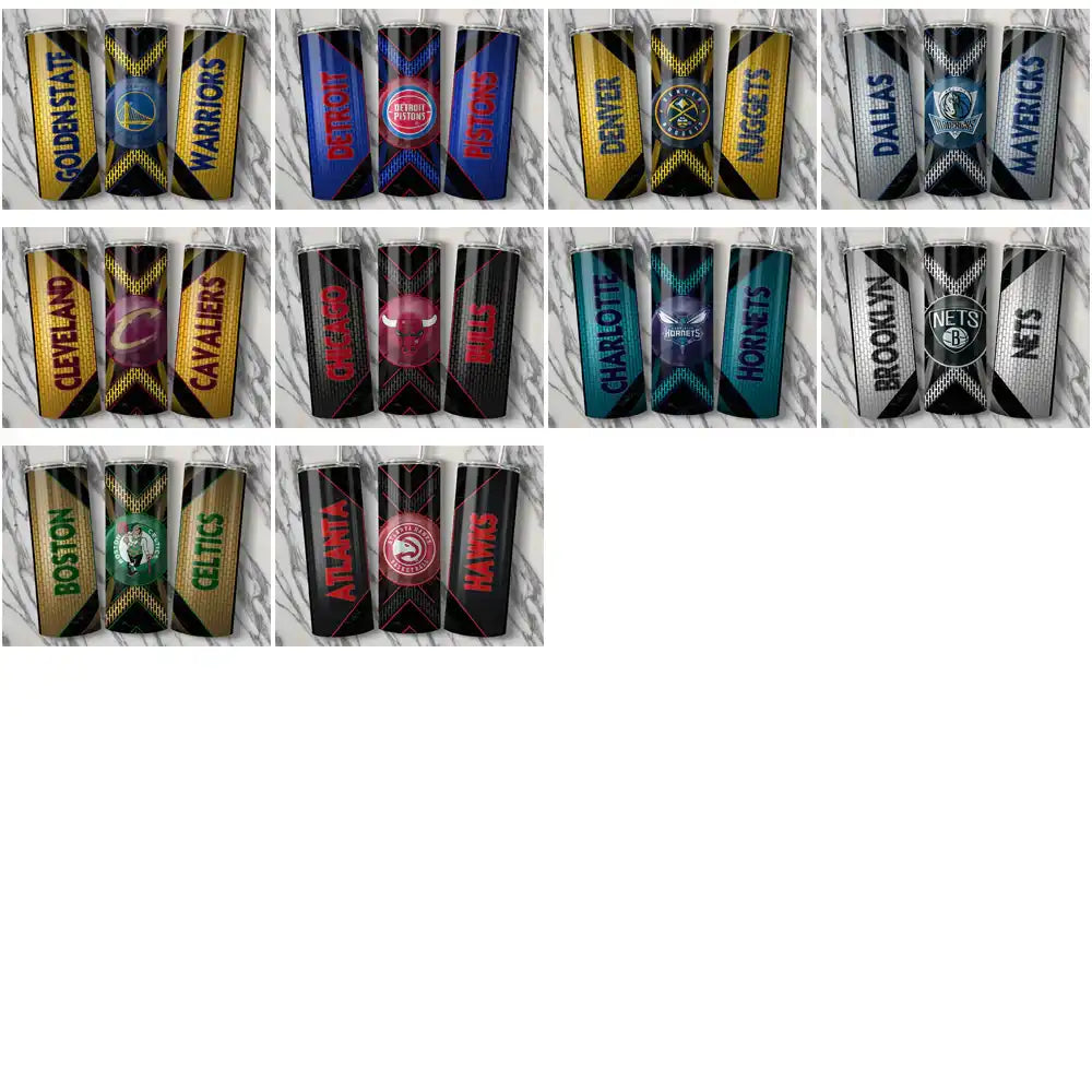 30 Basketball Teams Metal Grating Tumbler Wrap Bundle JPG