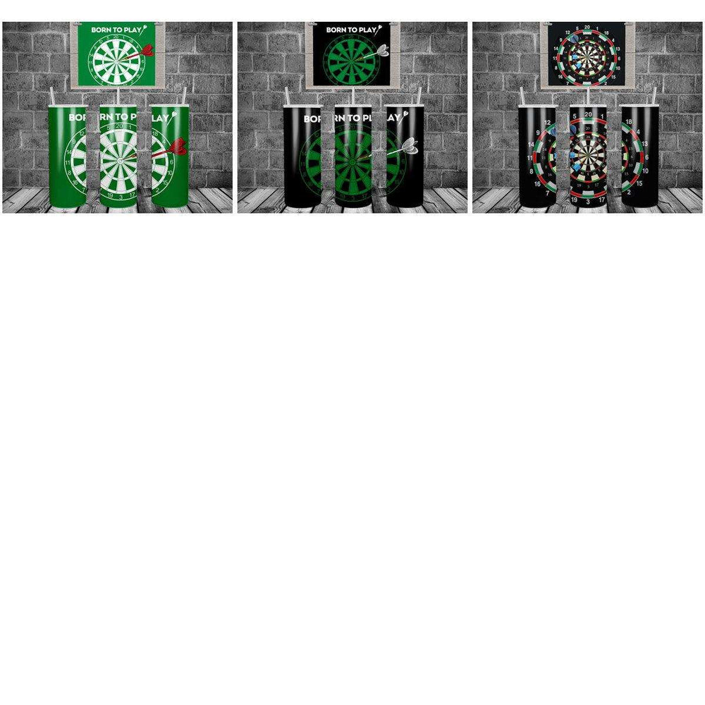 12 Dartboard Tumbler Wrap Designs Bundle JPG