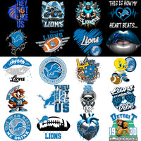 Load image into Gallery viewer, 50 Detroit Lions V3 Football Designs Bundle PNG
