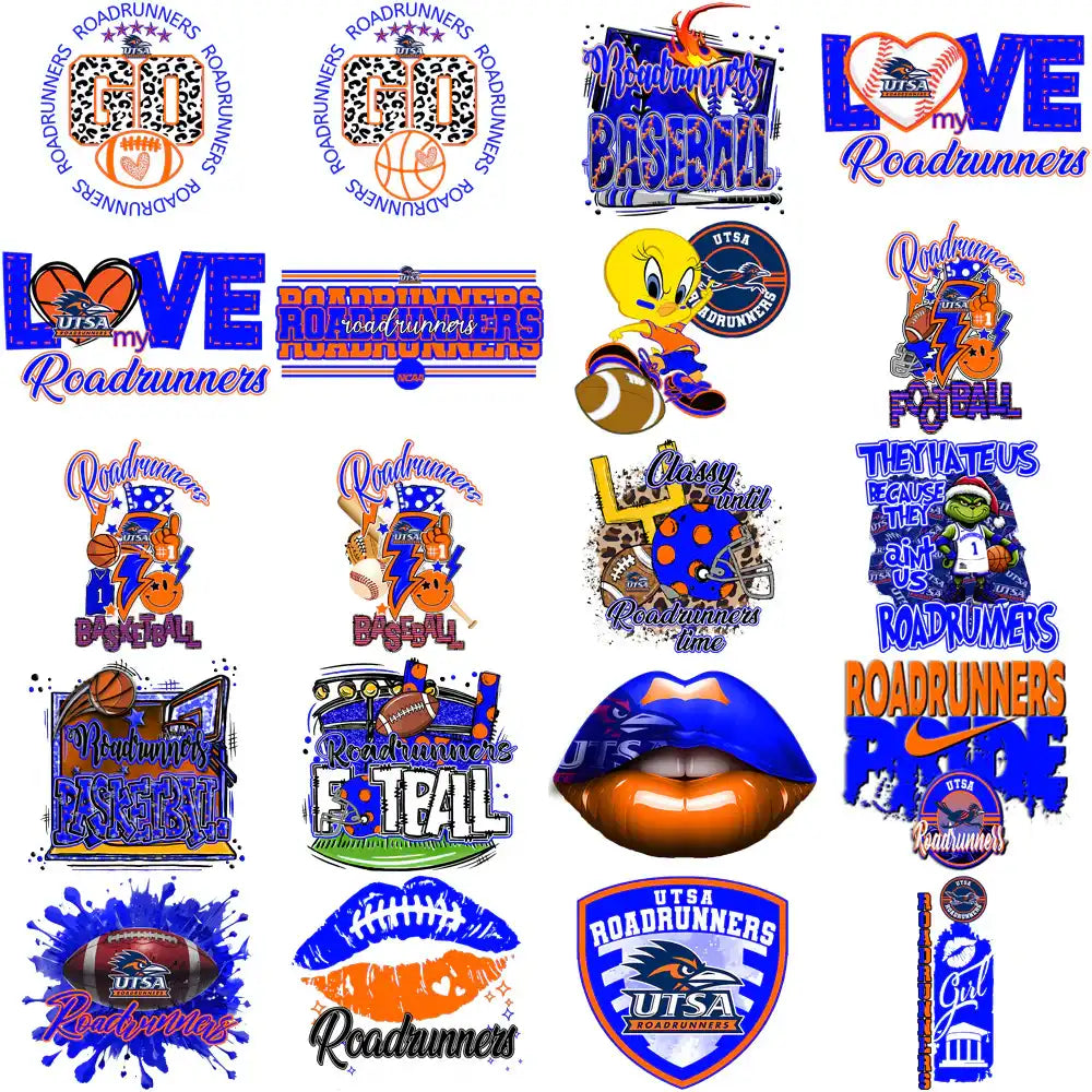 76 UTSA Roadrunners Designs Bundle PNG