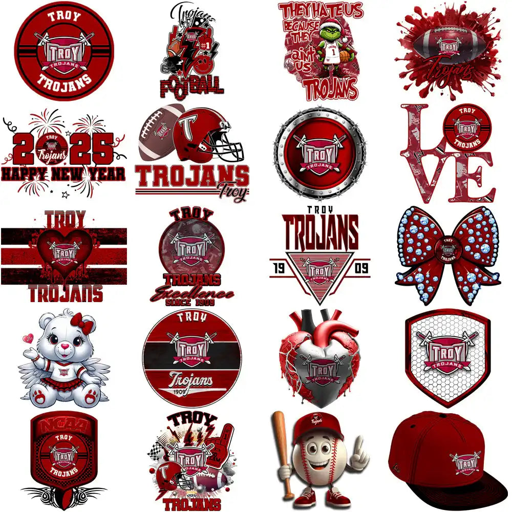 38 Troy Trojans Designs Bundle PNG