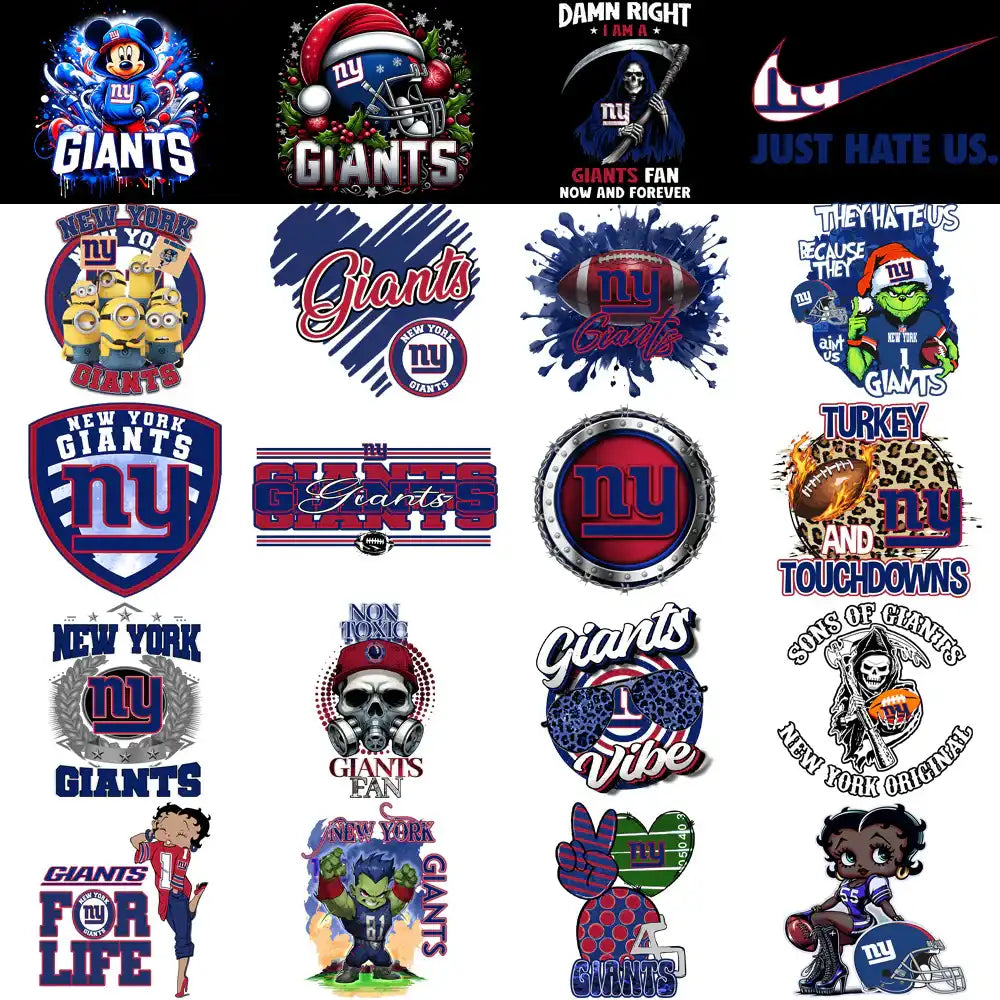 49 New York Giants V3 Football Designs Bundle PNG