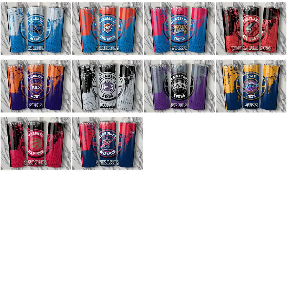30 Basketball Teams Dot Logo Tumbler Wrap Bundle JPG