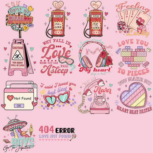13 Lustige Valentinstags-Designs Bundle Png