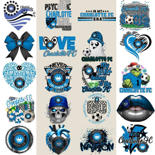 22 Charlotte FC Soccer Designs Bundle PNG