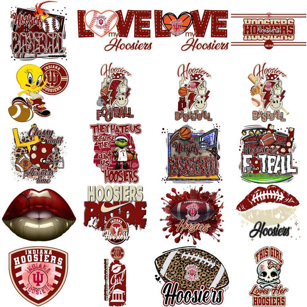 72 Indiana Hoosiers Designs Bundle PNG