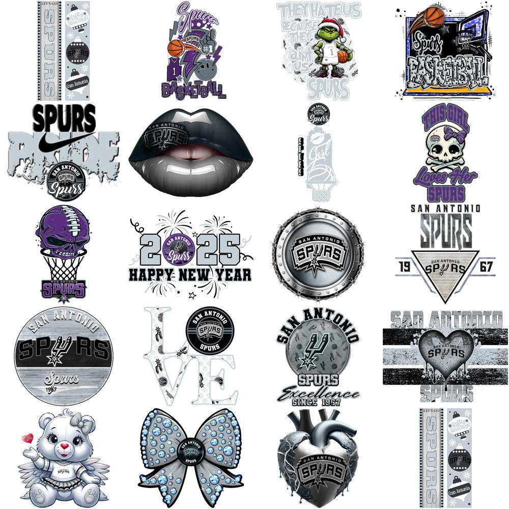 58 San Antonio Spurs Basketball Designs Bundle PNG