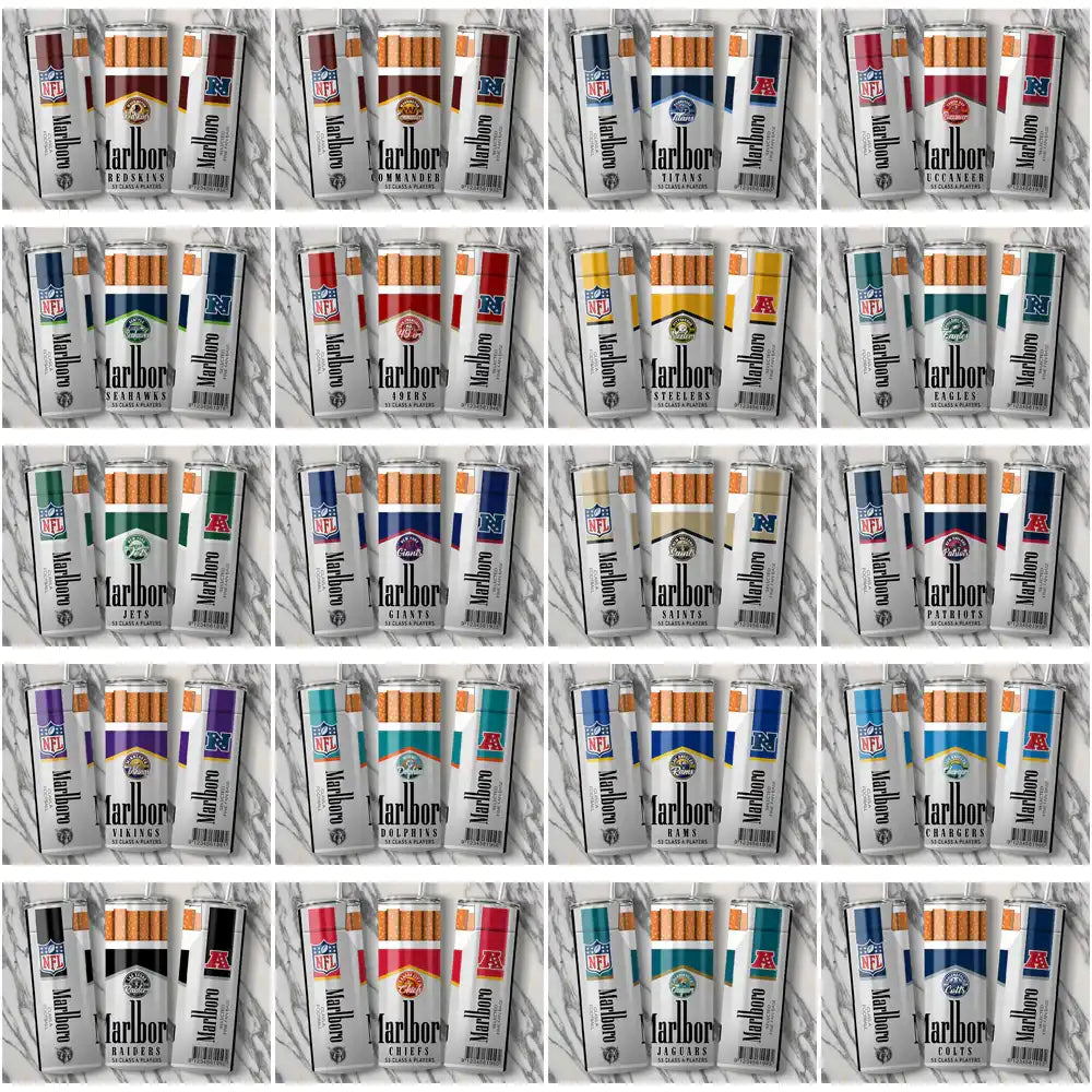 34 Football Teams Marlboro Tumbler Wrap Bundle JPG