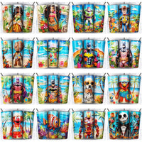 Load image into Gallery viewer, 134 Cartoon Beach Summer Tumbler Wrap Designs Bundle JPG
