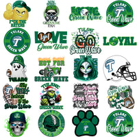 Load image into Gallery viewer, 38 Tulane Green Wave Designs Bundle PNG
