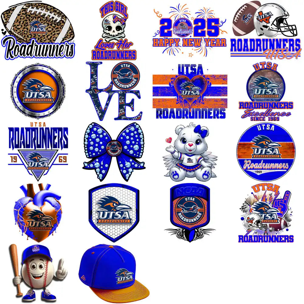 76 UTSA Roadrunners Designs Bundle PNG