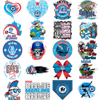 Load image into Gallery viewer, 66 Miami Marlins Baseball Designs Bundle PNG
