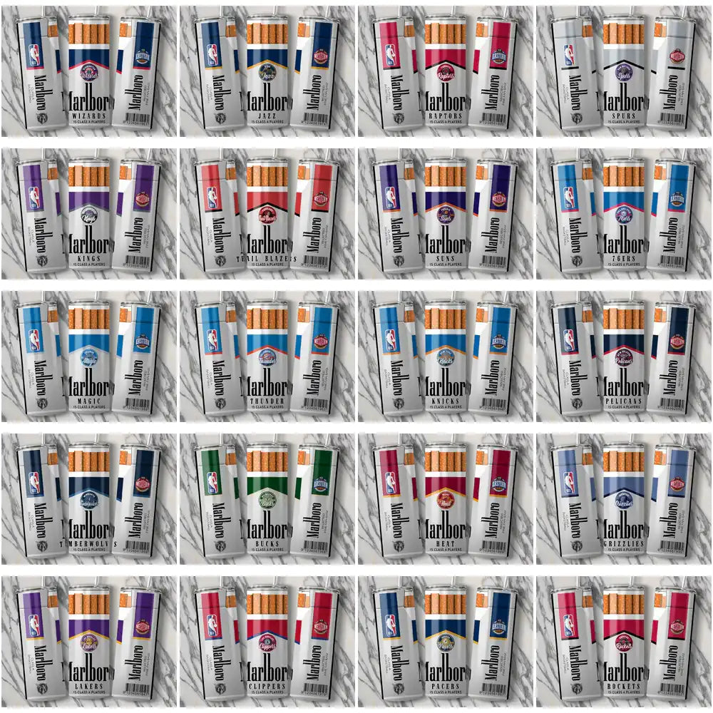 30 Basketball Teams Marlboro Tumbler Wrap Bundle JPG