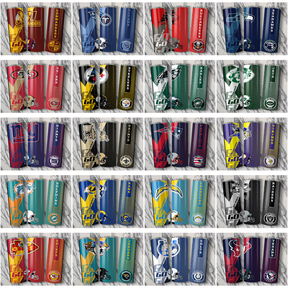 33 Football Teams GO Tumbler Wrap Bundle JPG
