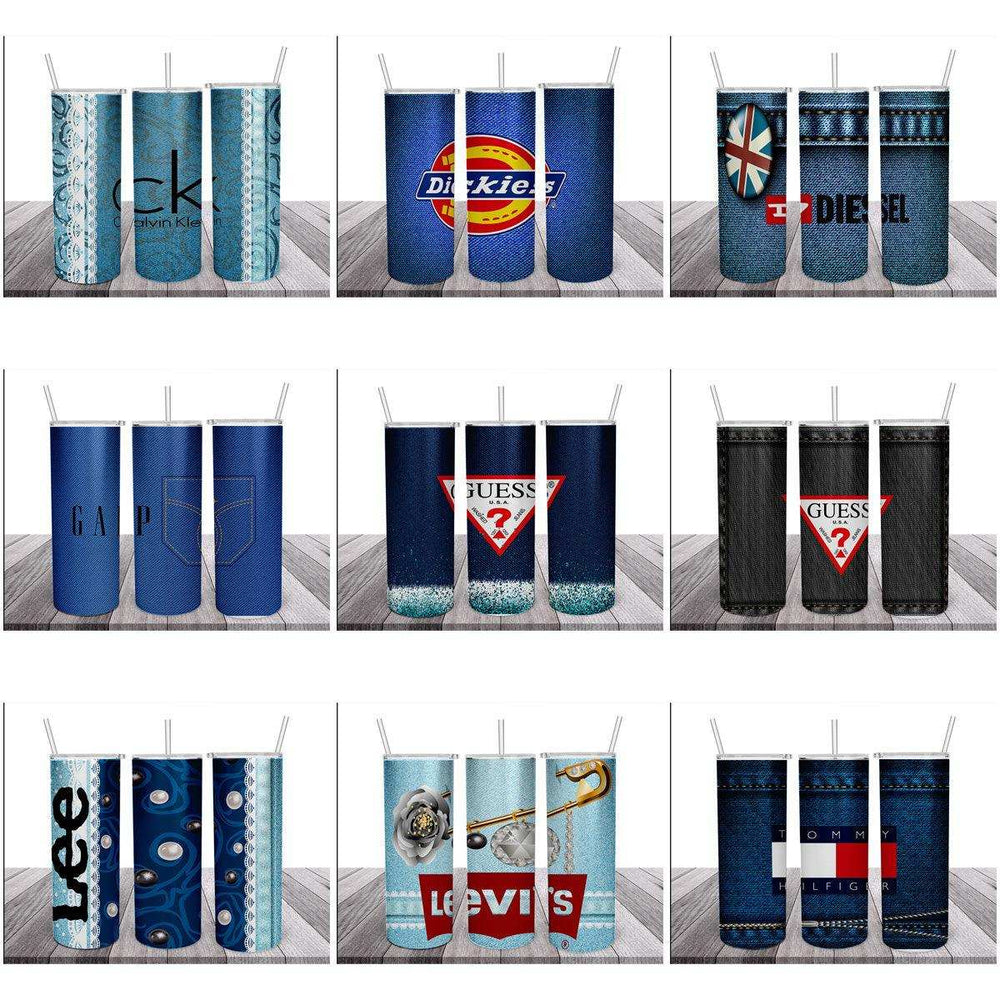 11 Denime Style Tumbler Wrap Designs Bundle JPG