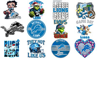 Load image into Gallery viewer, 50 Detroit Lions V3 Football Designs Bundle PNG
