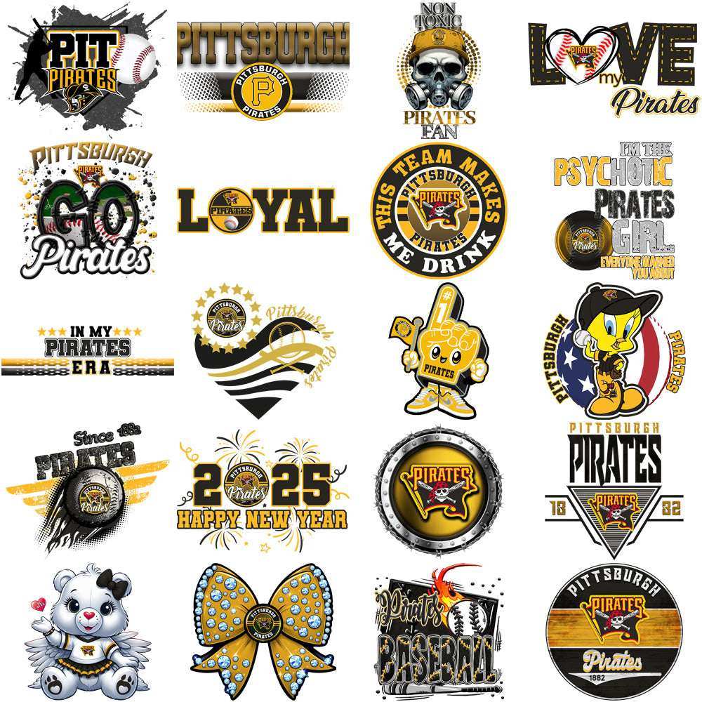 65 Pittsburgh Pirates Baseball Designs Bundle PNG
