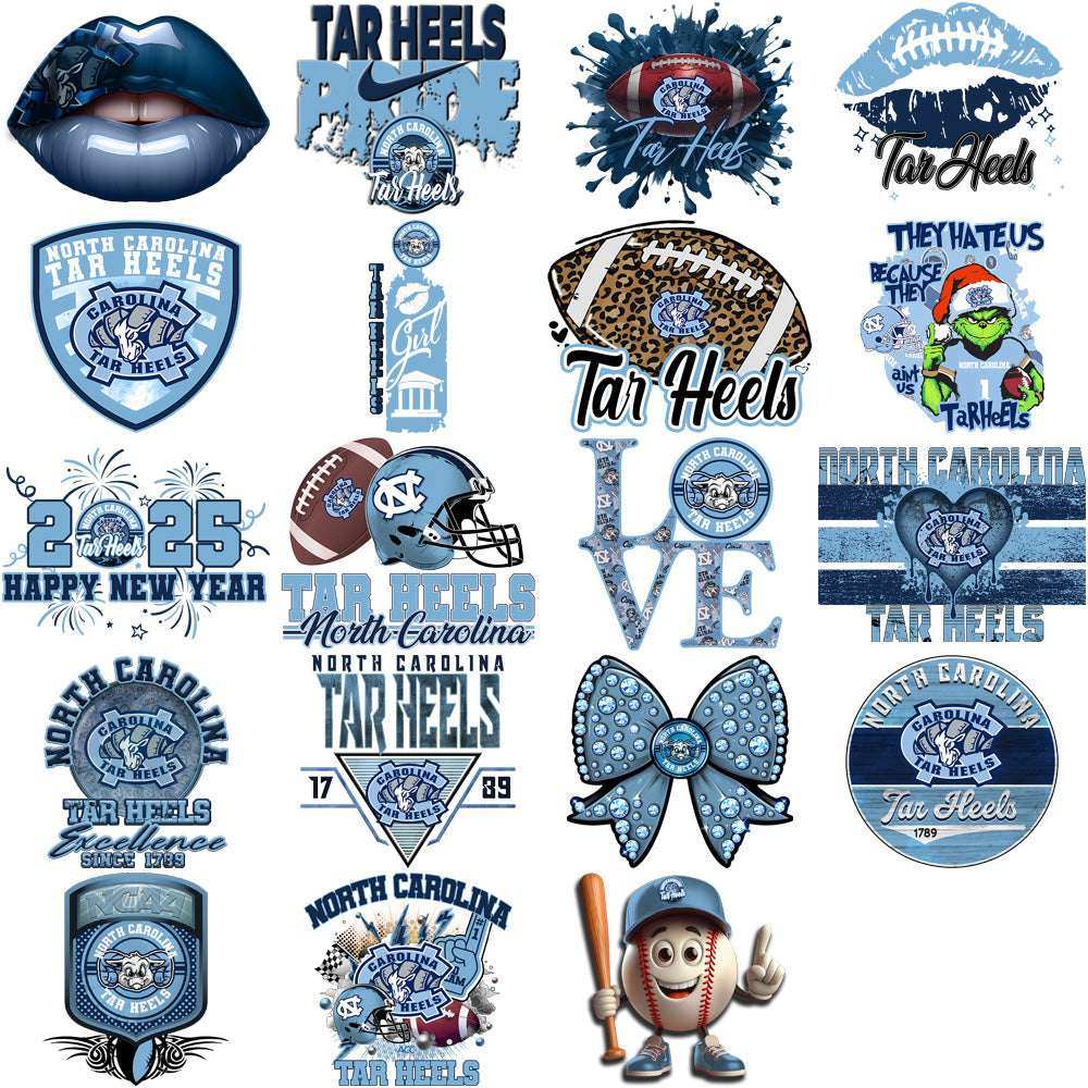 76 North Carolina Tar Heels Designs Bundle PNG