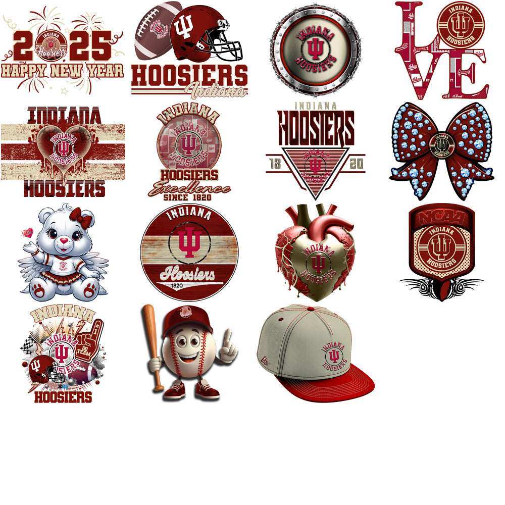 72 Indiana Hoosiers Designs Bundle PNG