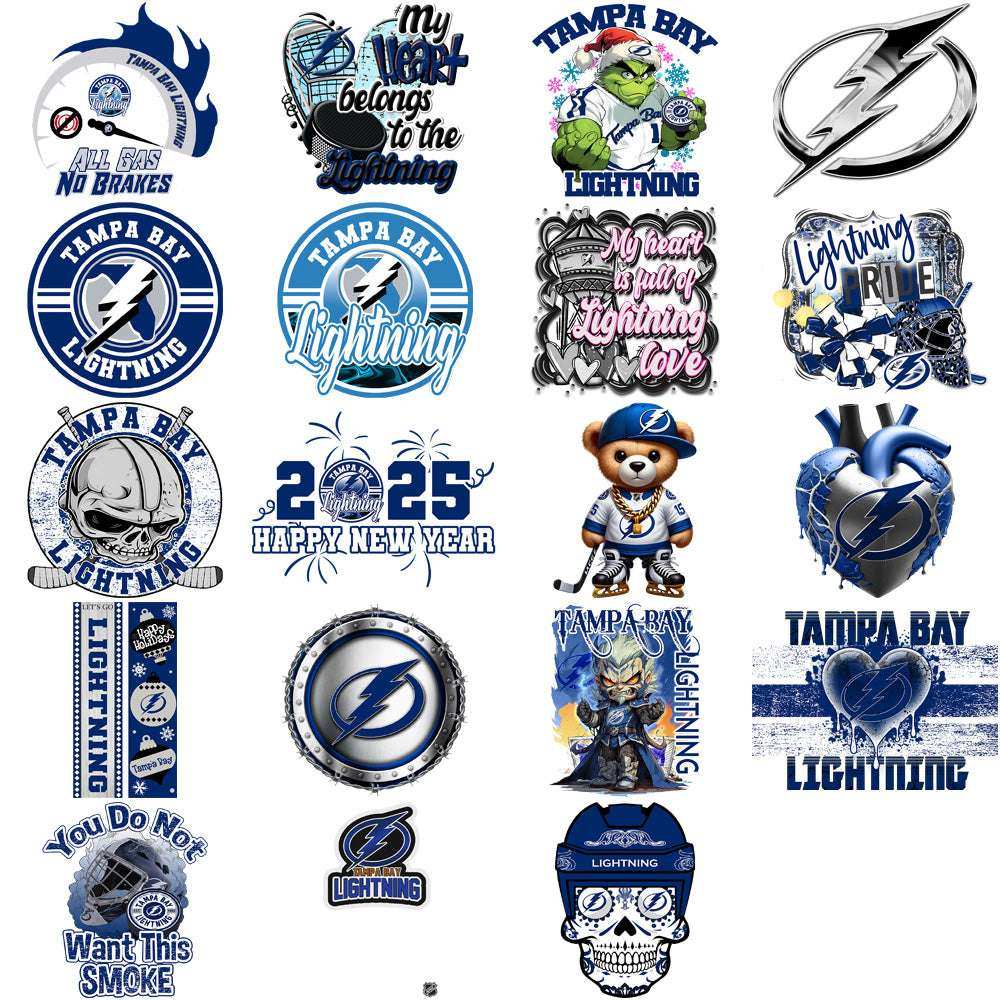 38 Tampa Bay Lightning Ice Hockey Designs Bundle PNG