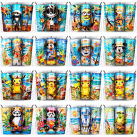 Load image into Gallery viewer, 134 Cartoon Beach Summer Tumbler Wrap Designs Bundle JPG
