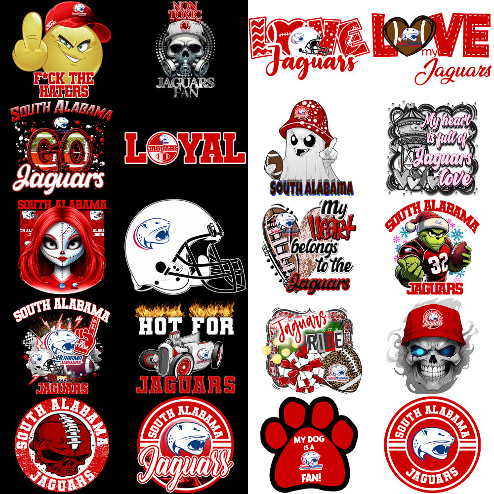 36 South Alabama Jaguars Designs Bundle PNG