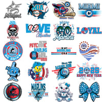 Load image into Gallery viewer, 66 Miami Marlins Baseball Designs Bundle PNG
