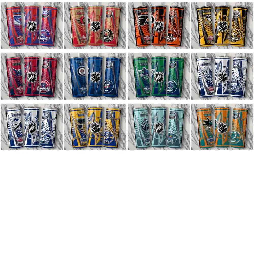 32 Ice Hockey Teams Team Logo Tumbler Wrap Bundle JPG
