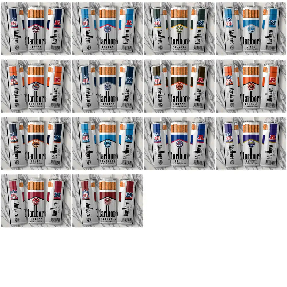 34 Football Teams Marlboro Tumbler Wrap Bundle JPG