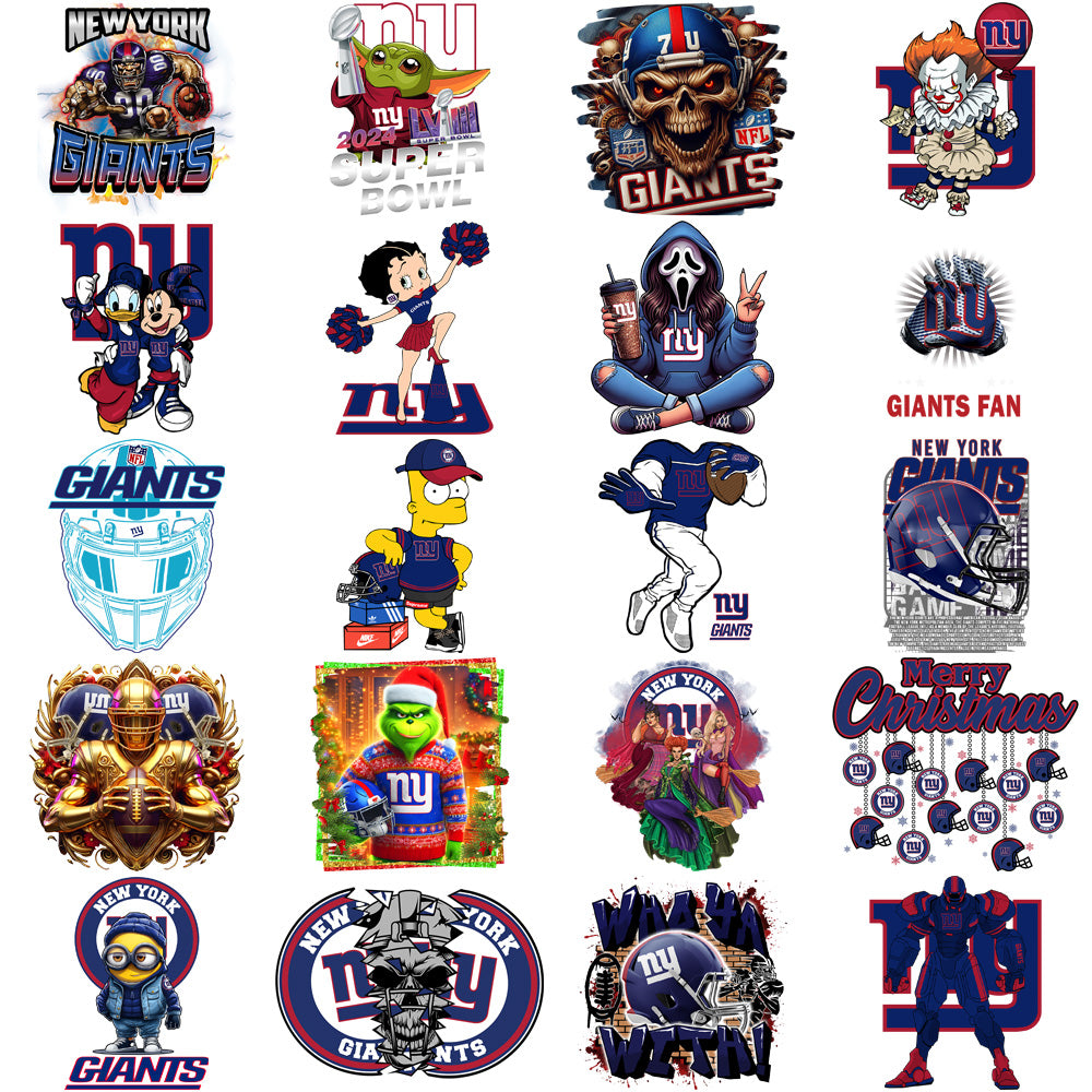 49 New York Giants V4 Football Designs Bundle PNG