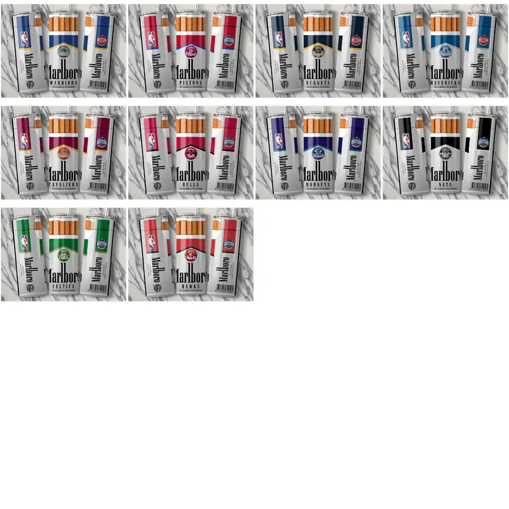 30 Basketball Teams Marlboro Tumbler Wrap Bundle JPG