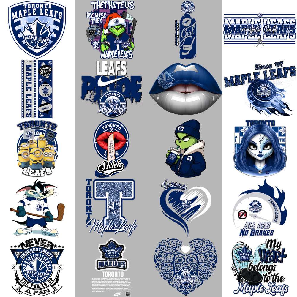 35 Toronto Maple Leafs Ice Hockey Designs Bundle PNG
