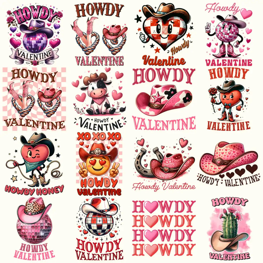 19 Howdy Valentine Designs Bundle Png