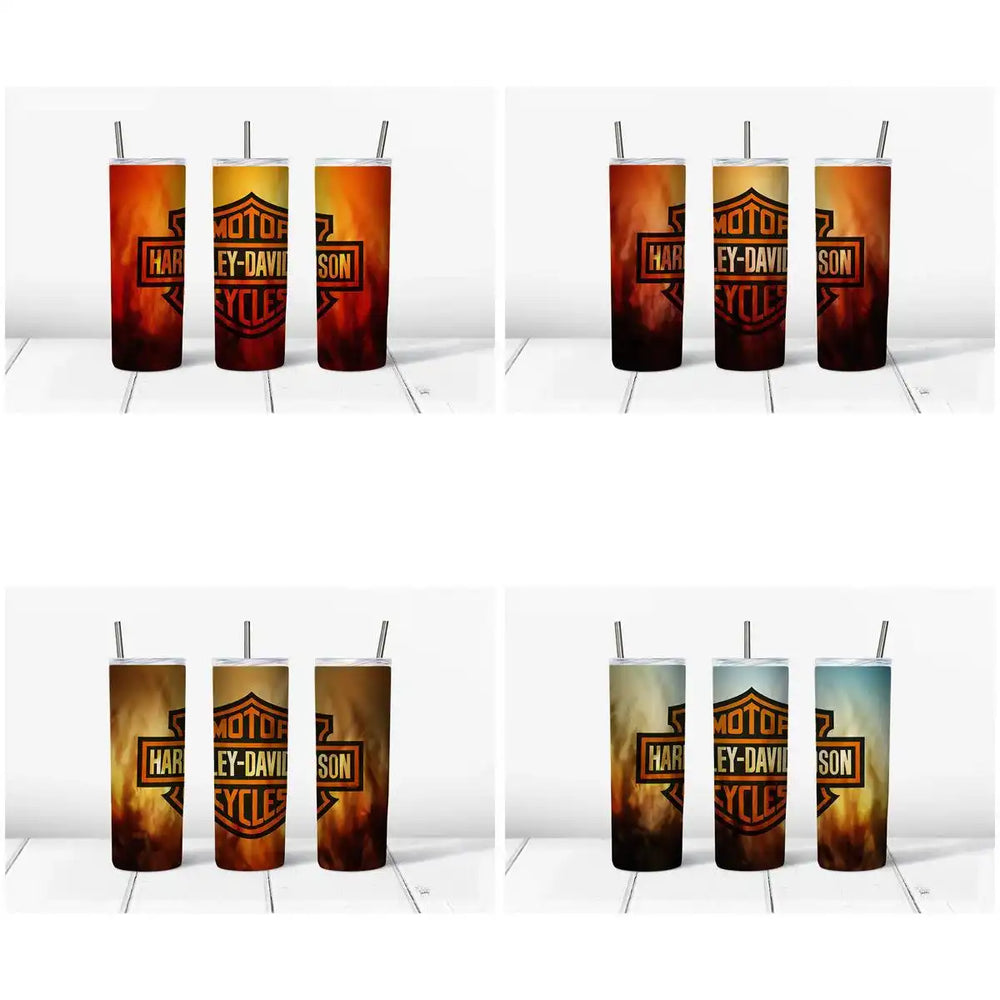 5 Harley Davidson Motobike Tumbler Wrap Designs Bundle JPG