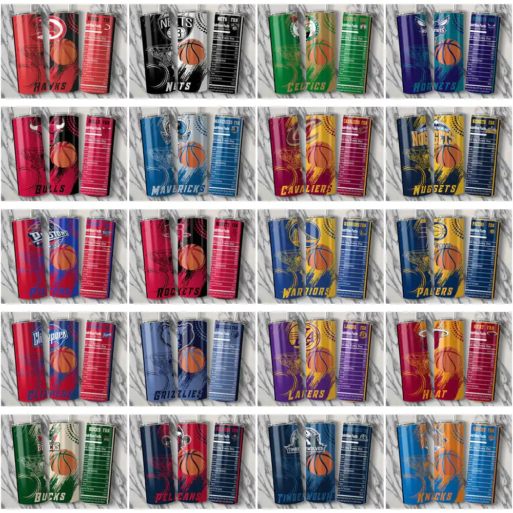 30 Basketball Teams Team Fan Tumbler Wrap Bundle JPG