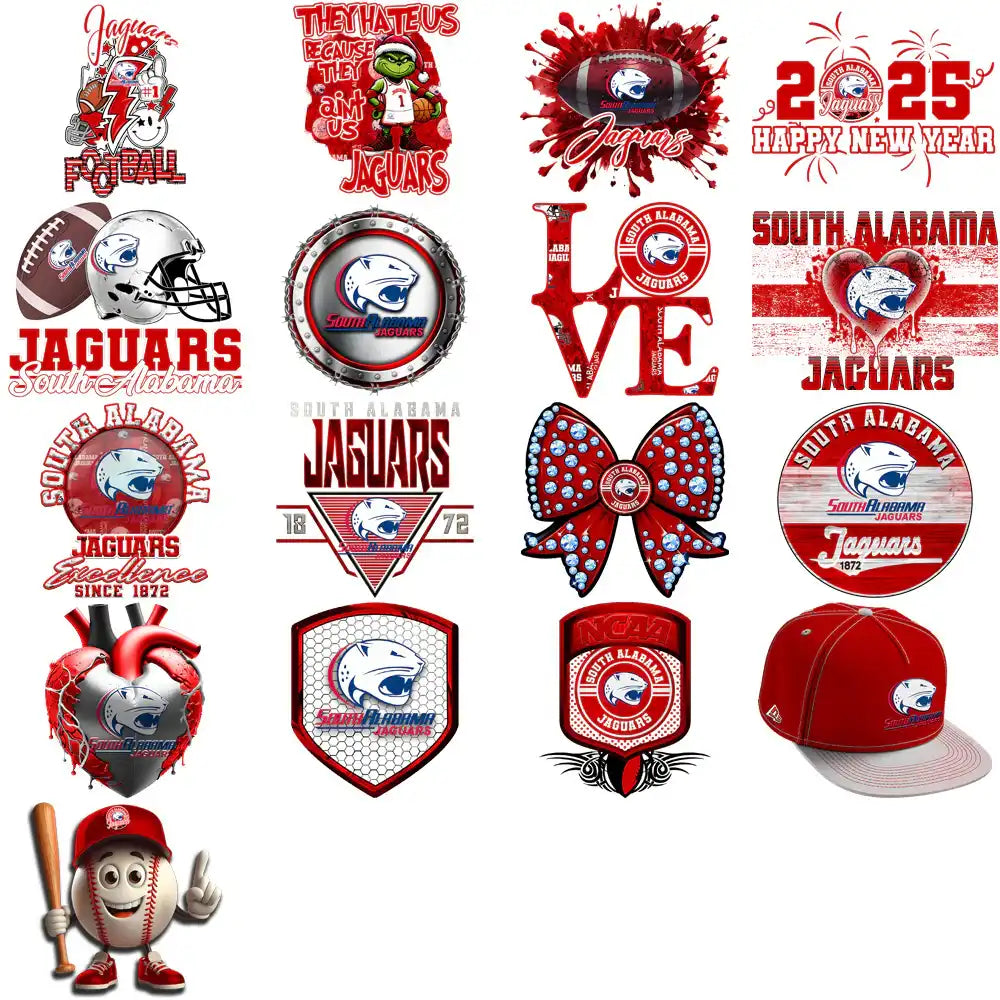 36 South Alabama Jaguars Designs Bundle PNG