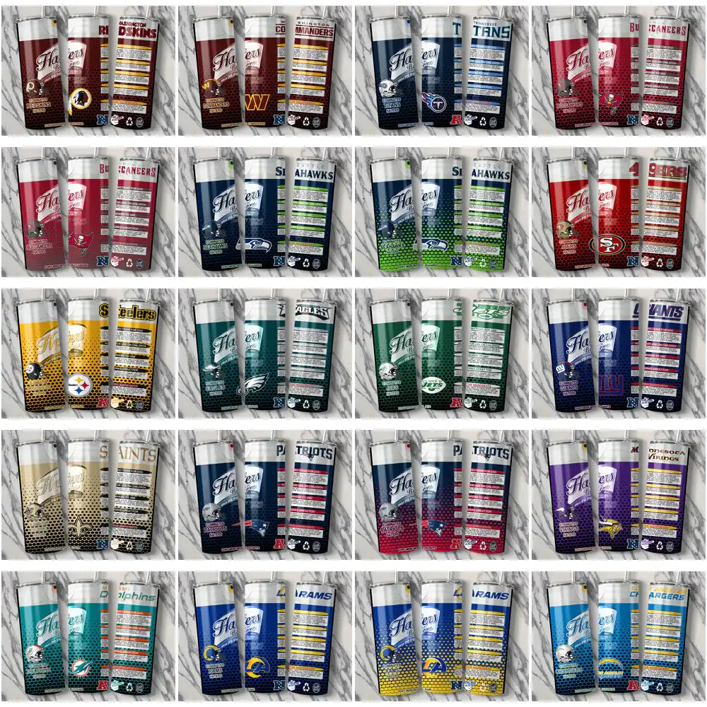 44 Football Teams Haters Be Gone Tumbler Wrap Bundle JPG
