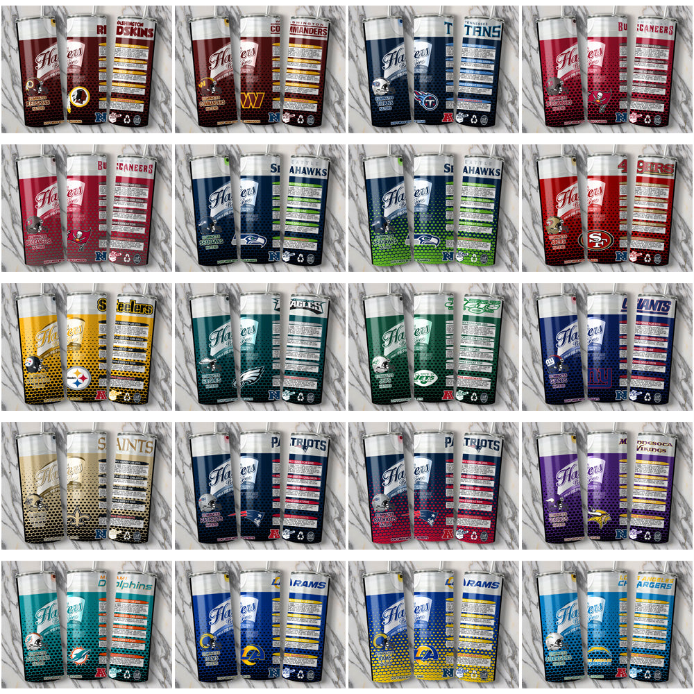 44 Football Teams Haters Be Gone Tumbler Wrap Bundle JPG