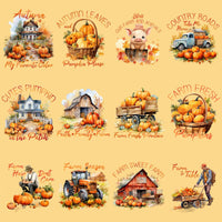 Load image into Gallery viewer, 23 Fall On The Farm Designs Bundle PNG
