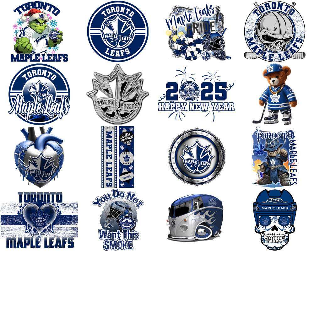 35 Toronto Maple Leafs Ice Hockey Designs Bundle PNG
