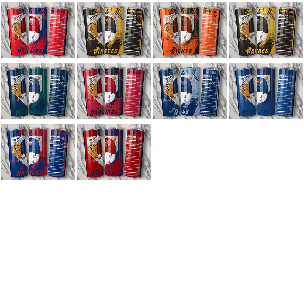 30 Baseball Teams Team Fan Tumbler Wrap Bundle JPG