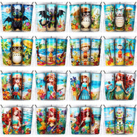 Load image into Gallery viewer, 134 Cartoon Beach Summer Tumbler Wrap Designs Bundle JPG

