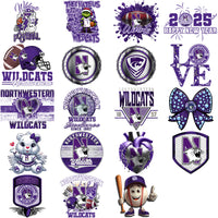 Load image into Gallery viewer, 37 Northwestern Wildcats Designs Bundle PNG
