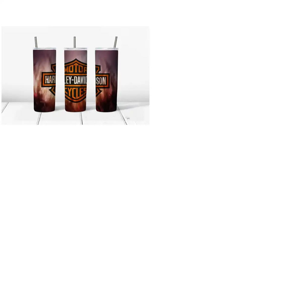 5 Harley Davidson Motobike Tumbler Wrap Designs Bundle JPG