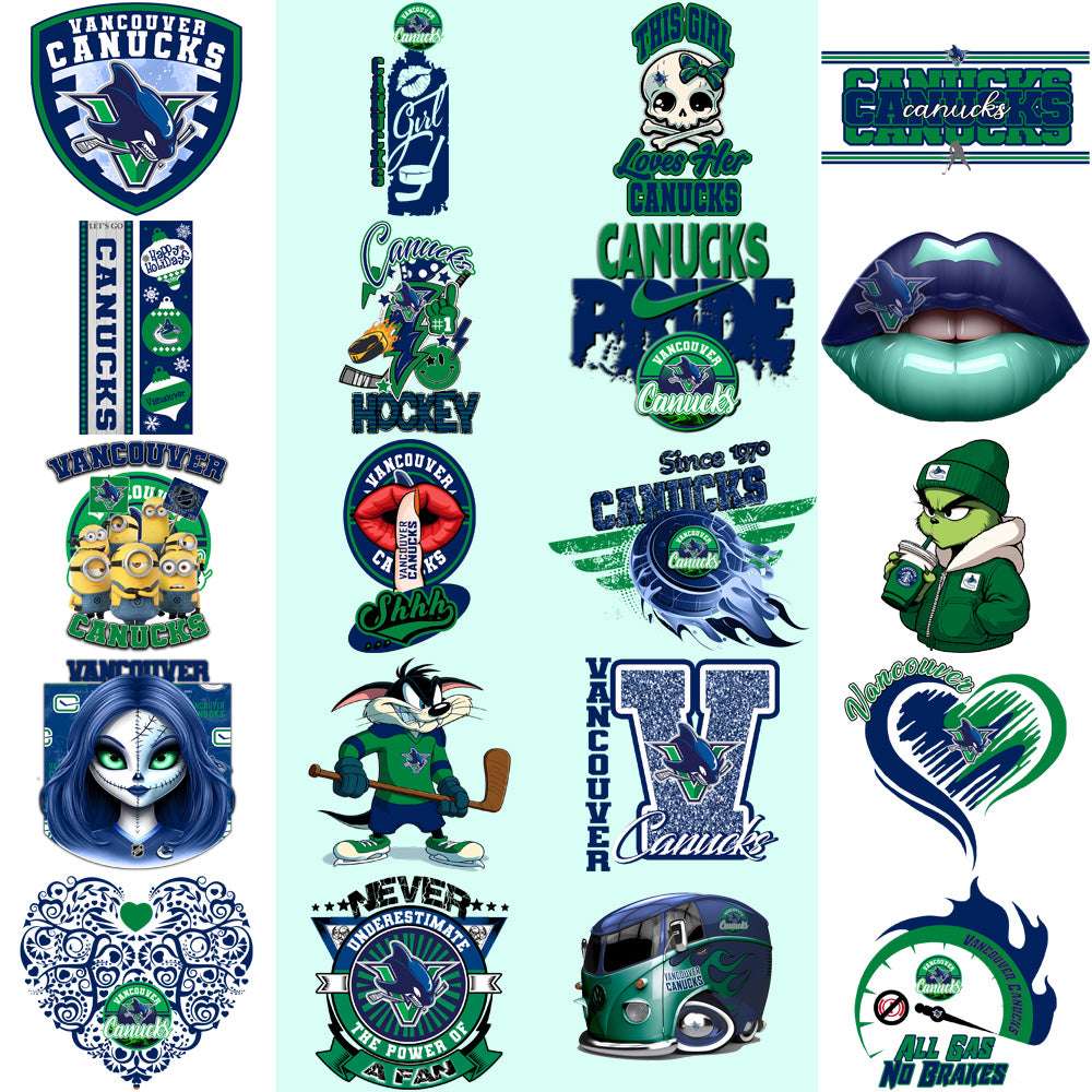 35 Vancouver Canucks Ice Hockey Designs Bundle PNG